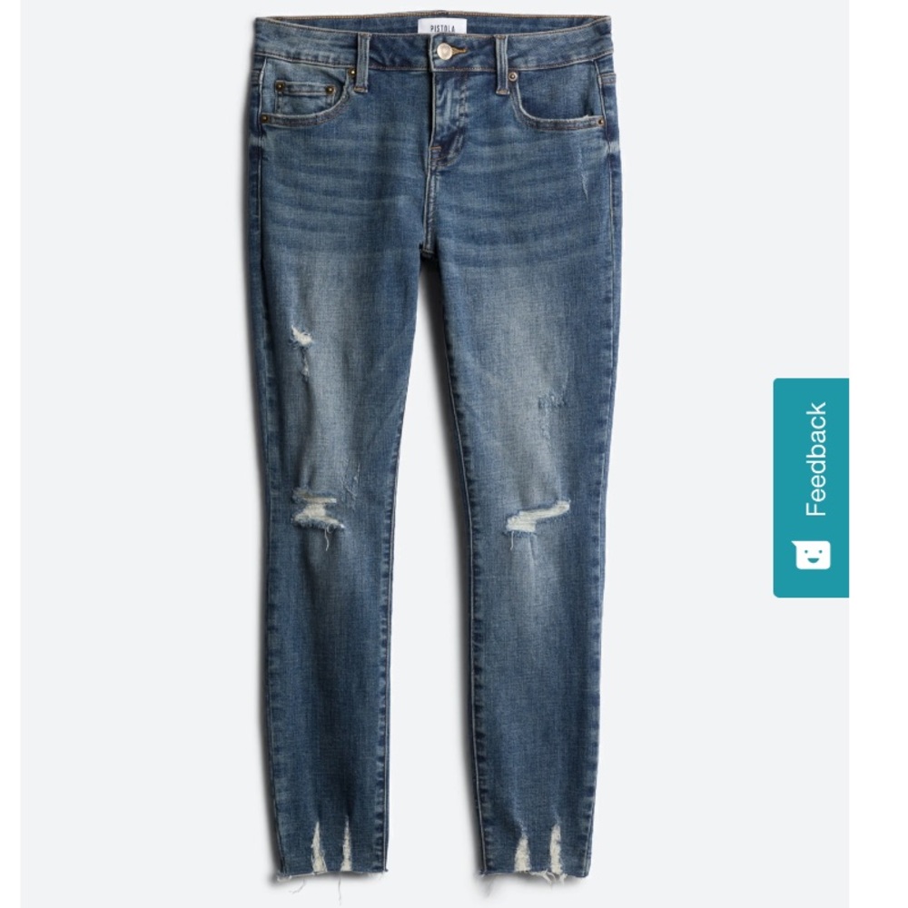 Pistola Distressed Blue Jeans, Size 29